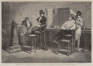 En frisørbutik i Richmond, Virginia